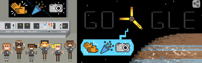 Google le dedica un Doodle animado a la sonda Juno