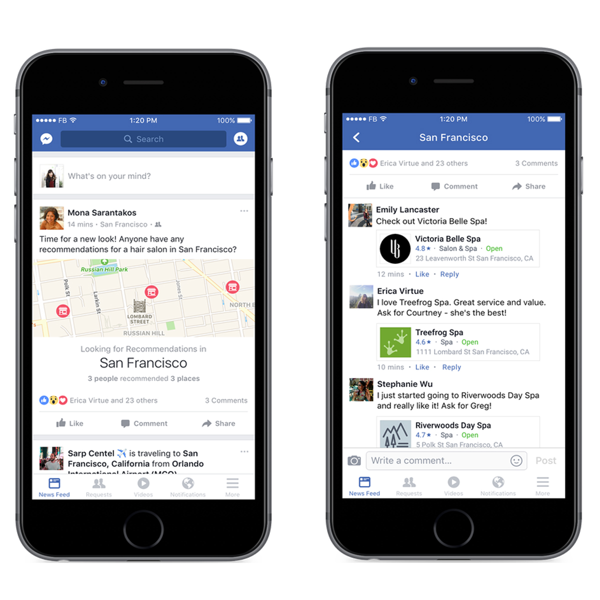 Facebook estrena herramientas para recomendar lugares y eventos