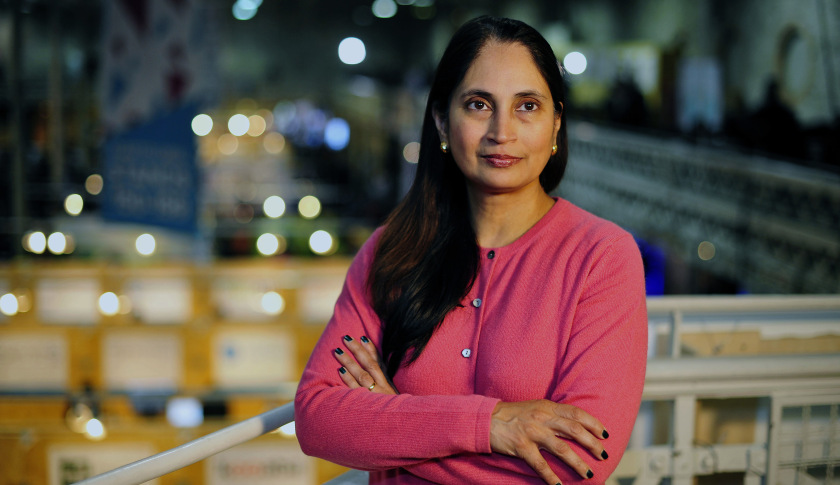 Padmasree Warrior, chief technology officer of Cisco Systems Inc., poses for a photograph following a Bloomberg Television interview at the Dublin Web Summit in Dublin, Ireland, on Wednesday, Oct. 30, 2013. Popularity of smartphones, tablets and tools that let people to work, shop or watch videos from anywhere with an Internet connection has upended a technology industry that long profited from a model of selling PCs and accompanying software. Photographer: Aidan Crawley/Bloomberg via Getty Images