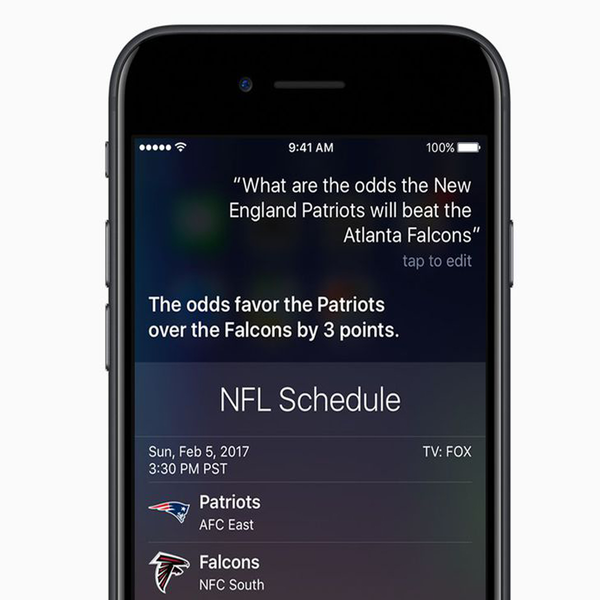 ¿Quieres saber quién ganará el Super Bowl? Pregúntale a Siri
