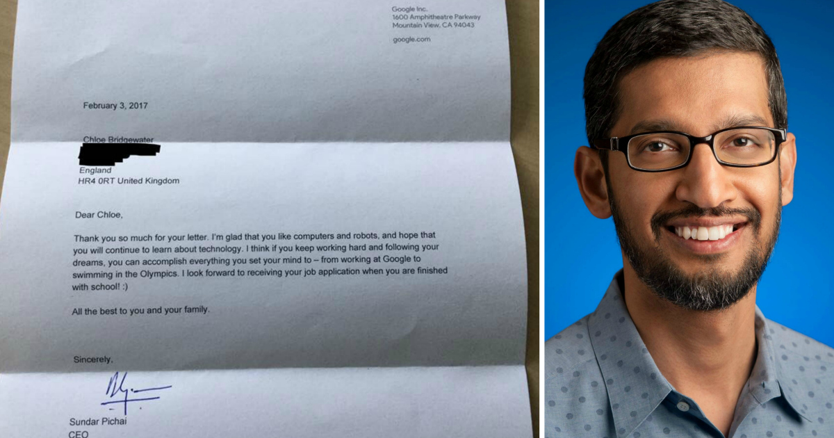 Así respondió el CEO de Google a la solicitud de empleo de una niña de 7 años
