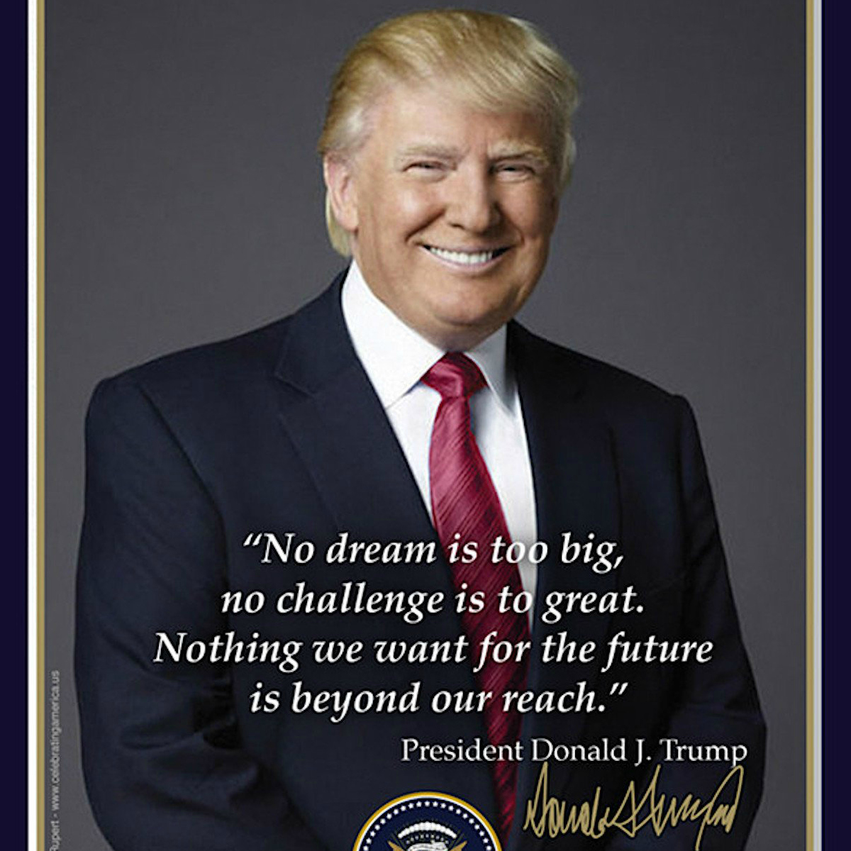 Error ortográfico en foto oficial de Trump escandaliza a internautas