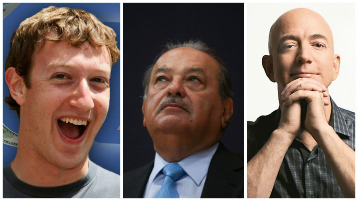 Fundadores de Facebook y Amazon superan a Carlos Slim en lista de Forbes