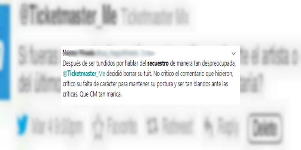 Ticketmaster hace un tweet sadista y México se indigna