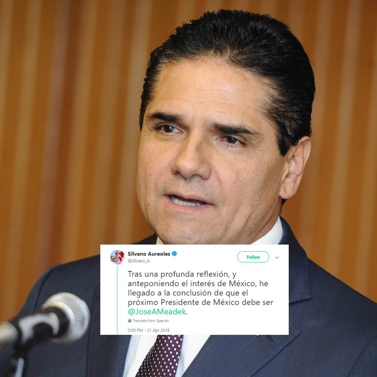 A tuitazos manifiesta gobernador de Michoacán su apoyo a Meade