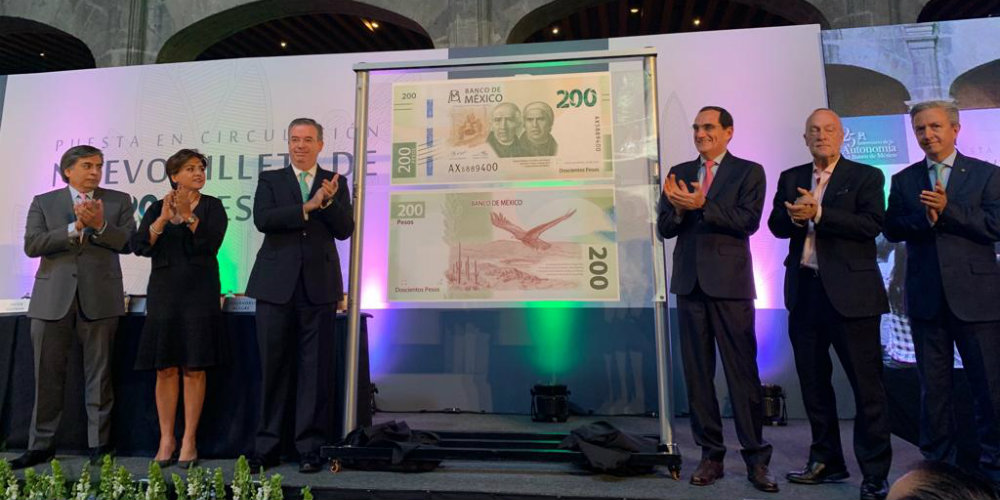 Presentan la nueva imagen del billete de 200; Sor Juana aparecerá en otro