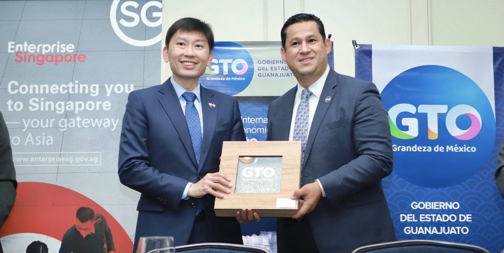 Guanajuato firma convenio con Singapur para desarrollar proyectos que impulsen al estado