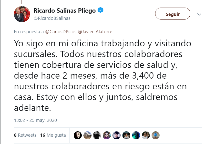Ricardo Salinas Pliego covid-19