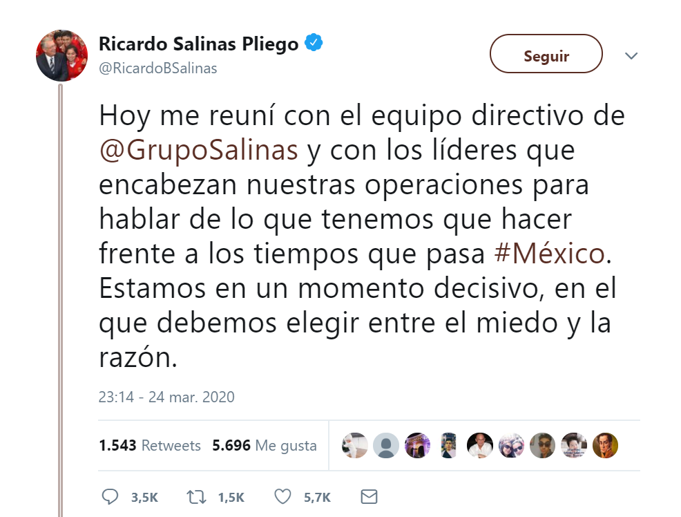 Ricardo Salinas Pliego covid-19