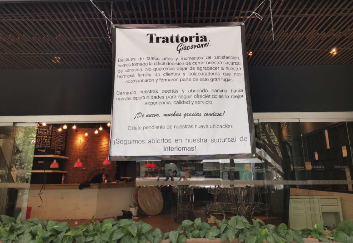 Restaurante de la Condesa cierra y así se despide de sus clientes