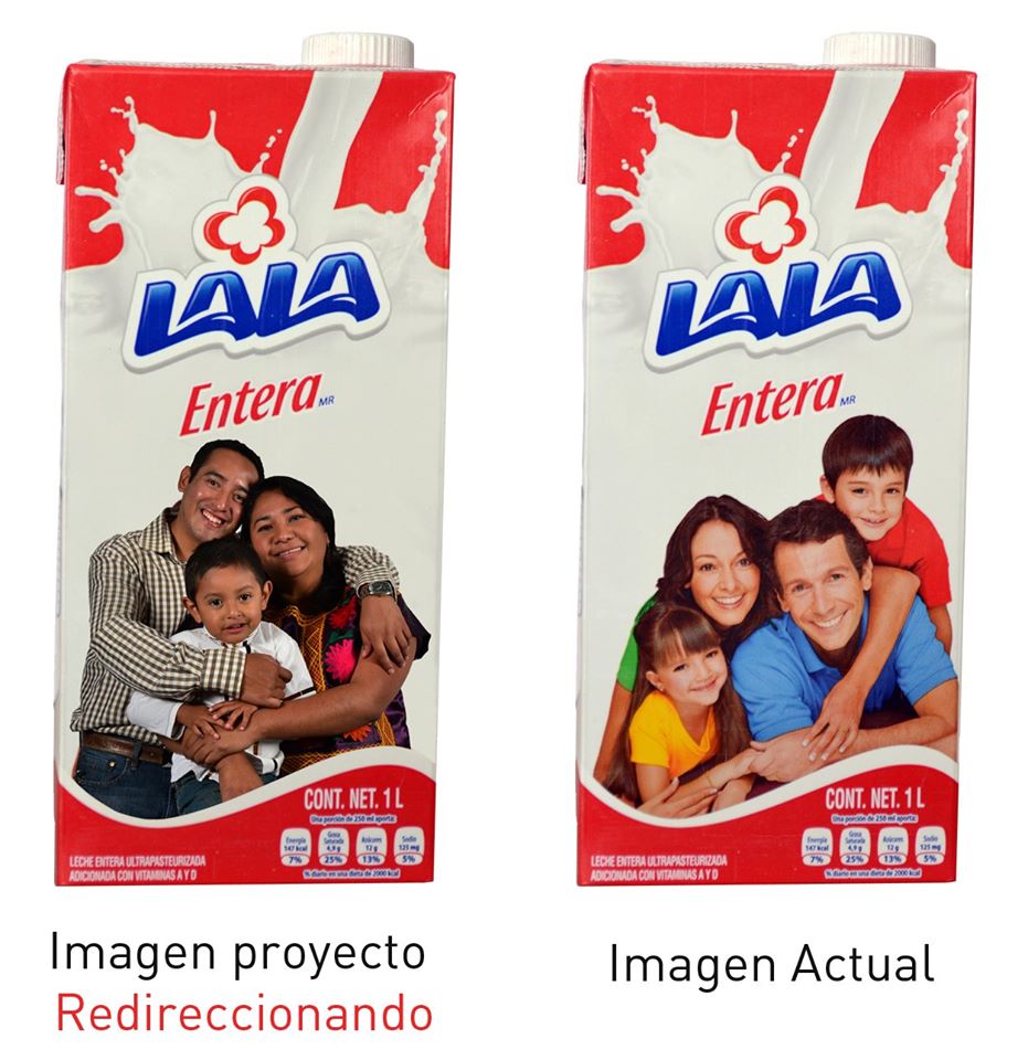 Critican a Lala por utilizar a familias blancas en sus envases