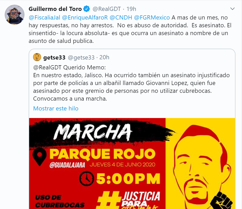 famosos piden justicia para Giovanni