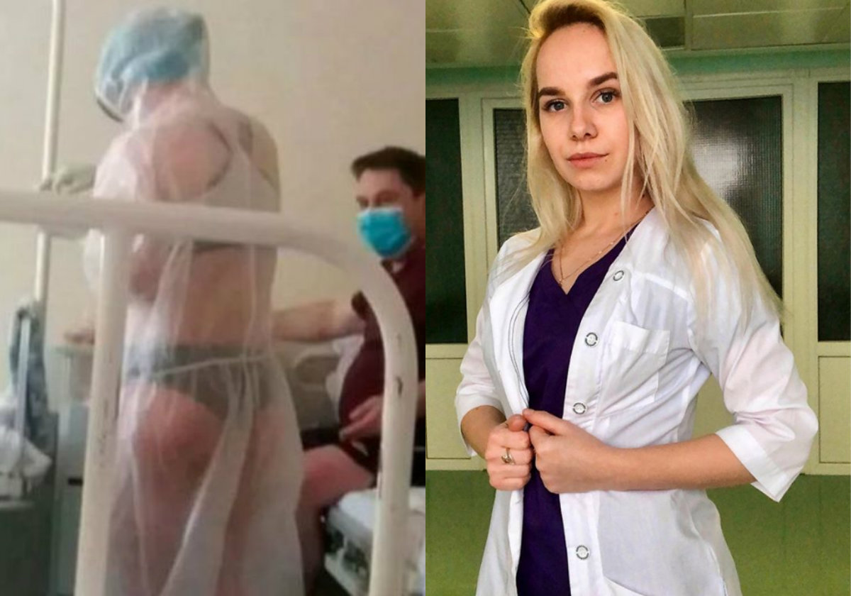 Contratan para dar el clima a enfermera que usaba bata transparente