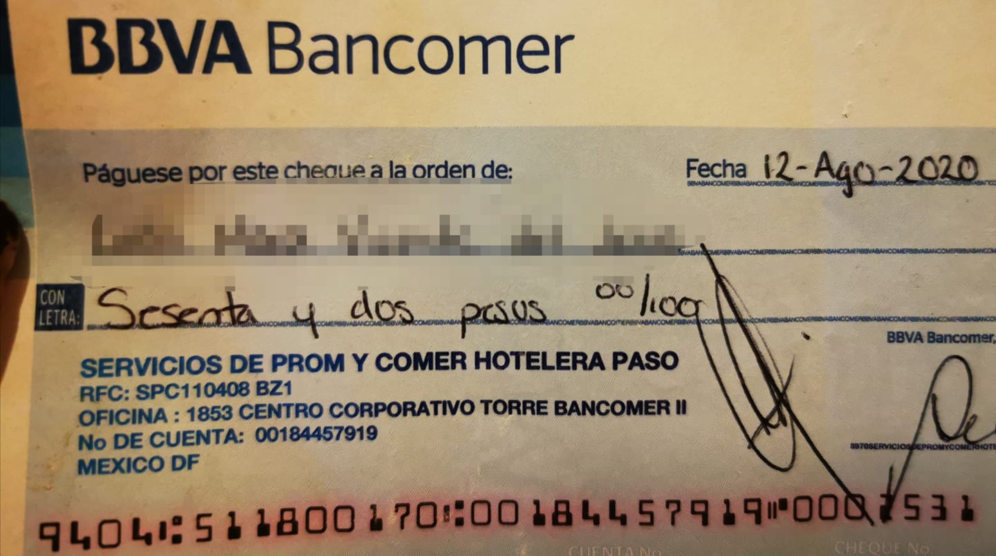 Lo corren de Hotel City Express y le dan 62 pesos de liquidación