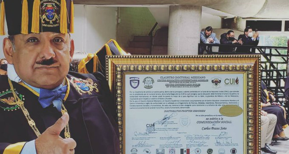 Institución entrega doctorado Honoris Causa a Lord Molécula