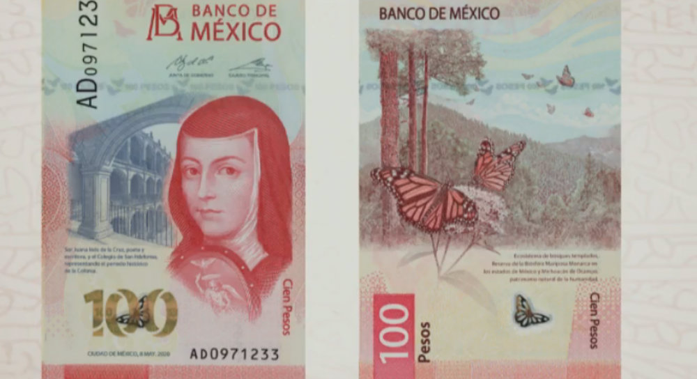 Presentan el diseño del nuevo billete de 100 pesos con Sor Juana