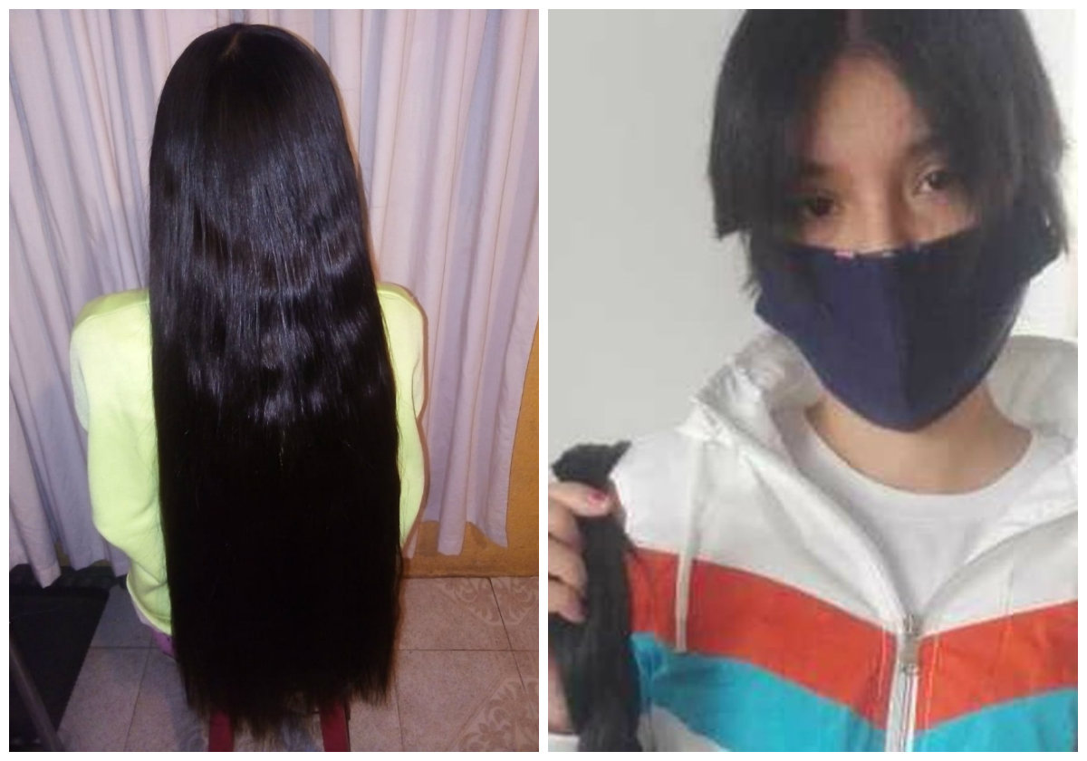 Joven vende su cabello en redes para pagar el oxígeno de su abuelito