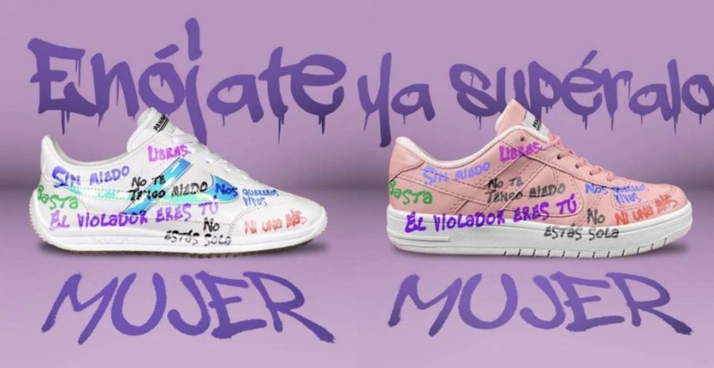 Panam causa polémica por campaña de tenis con pintas feministas