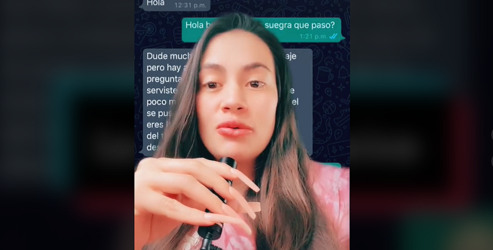 Suegra le reclama por poner a su hijo a lavar los trastes