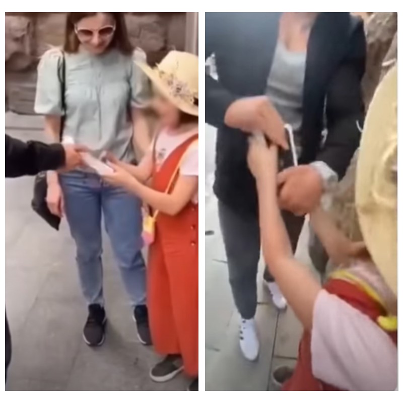 Tiktoker regala un iPhone a niña en un video y luego se lo quita