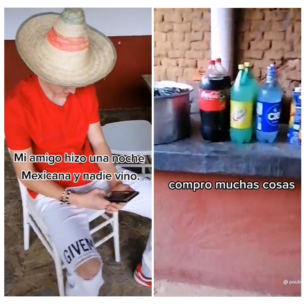 Joven organiza una noche mexicana, pero sus amigos lo dejan plantado