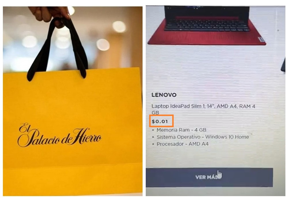 Cliente se queja porque Palacio de Hierro no le vendió una laptop a un centavo