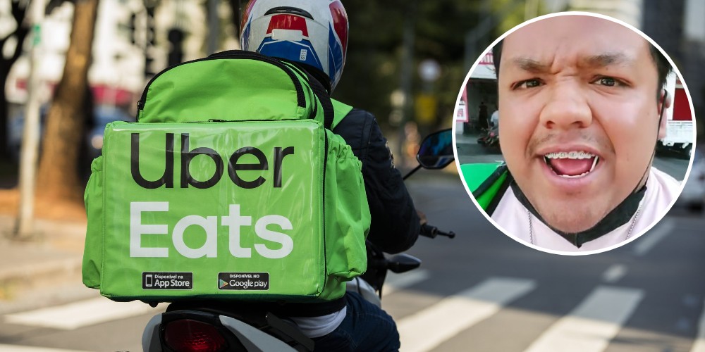 Exhiben a repartidor de Uber Eats por probar los pedidos antes de entregarlos