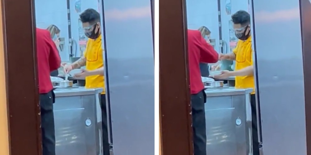 Cliente acusa a empleada de Sanborns de meter los dedos en su comida