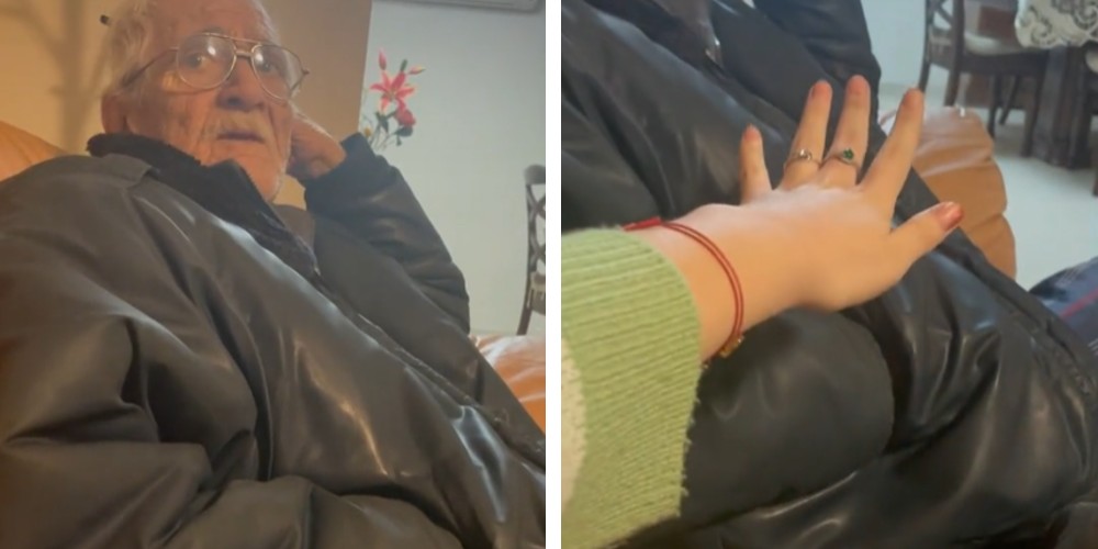Abuelito se hace viral por su reacción al enterarse de que su nieta se va a casar