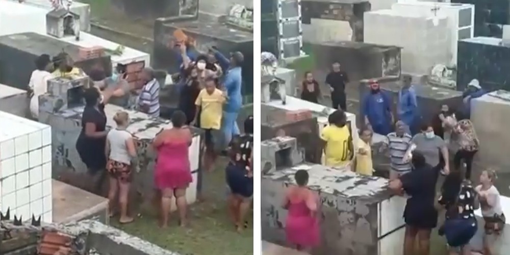 Viuda y amante se encuentran en el funeral de un hombre y se arma una pelea