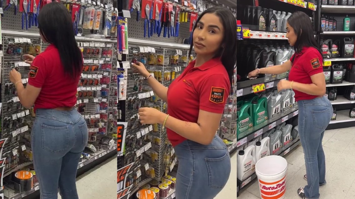 Empleada de Autozone conquista TikTok con su belleza
