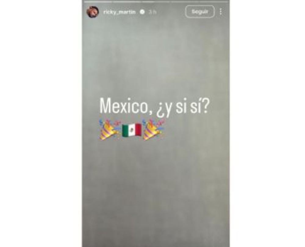 El cantante puertorriqueño sorprendió a sus seguidores al compartir una historia de Instagram después del triunfo de México sobre Ecuador. Con la frase "México, ¿y si sí?", de esta forma se sumó al entusiasmo por el gran momento que vive la Selección Mexicana. Su mensaje rápidamente se volvió viral entre los aficionados, quienes agradecieron el respaldo de una de las figuras más importantes de la música latina.