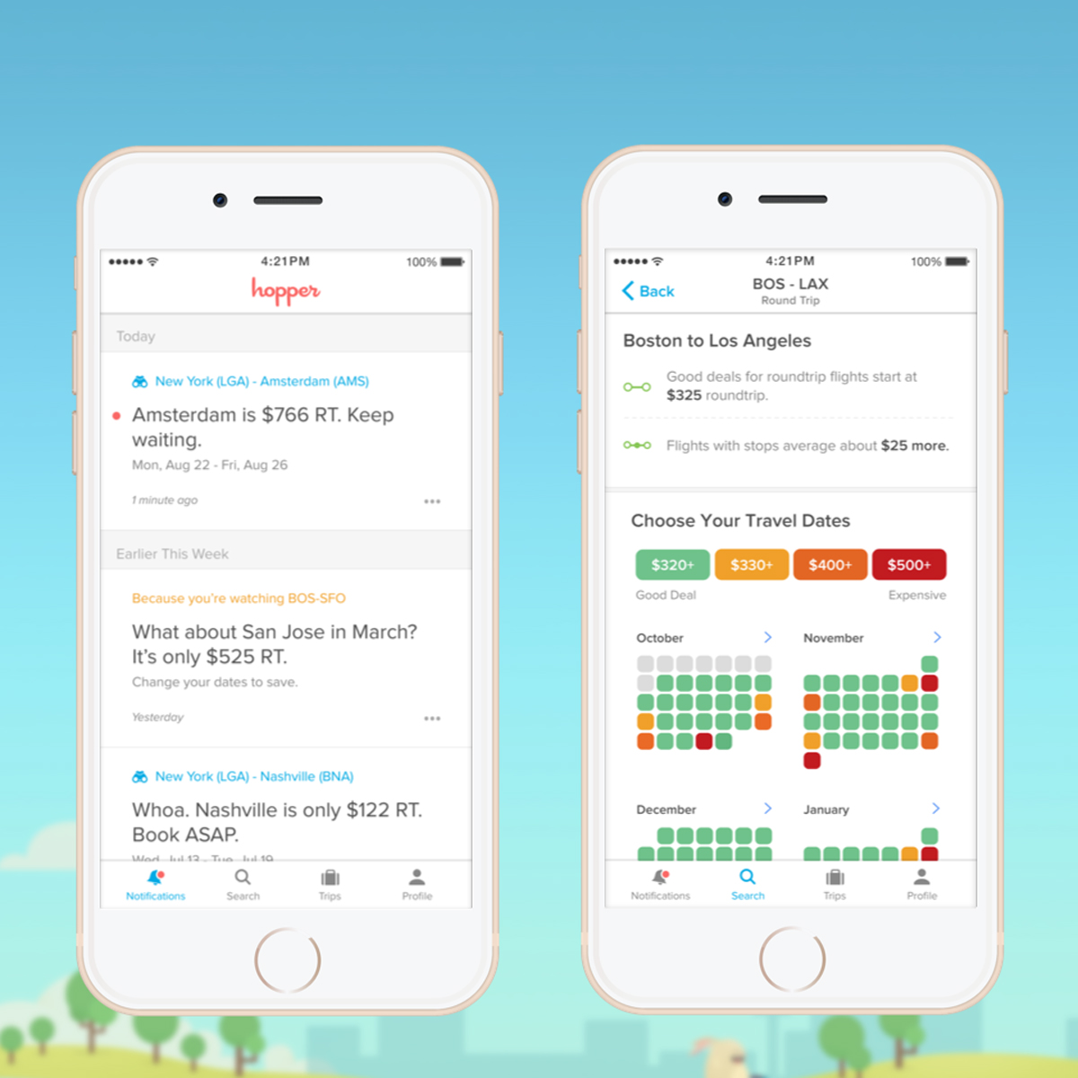 Hopper, una app para encontrar boletos de avión baratos