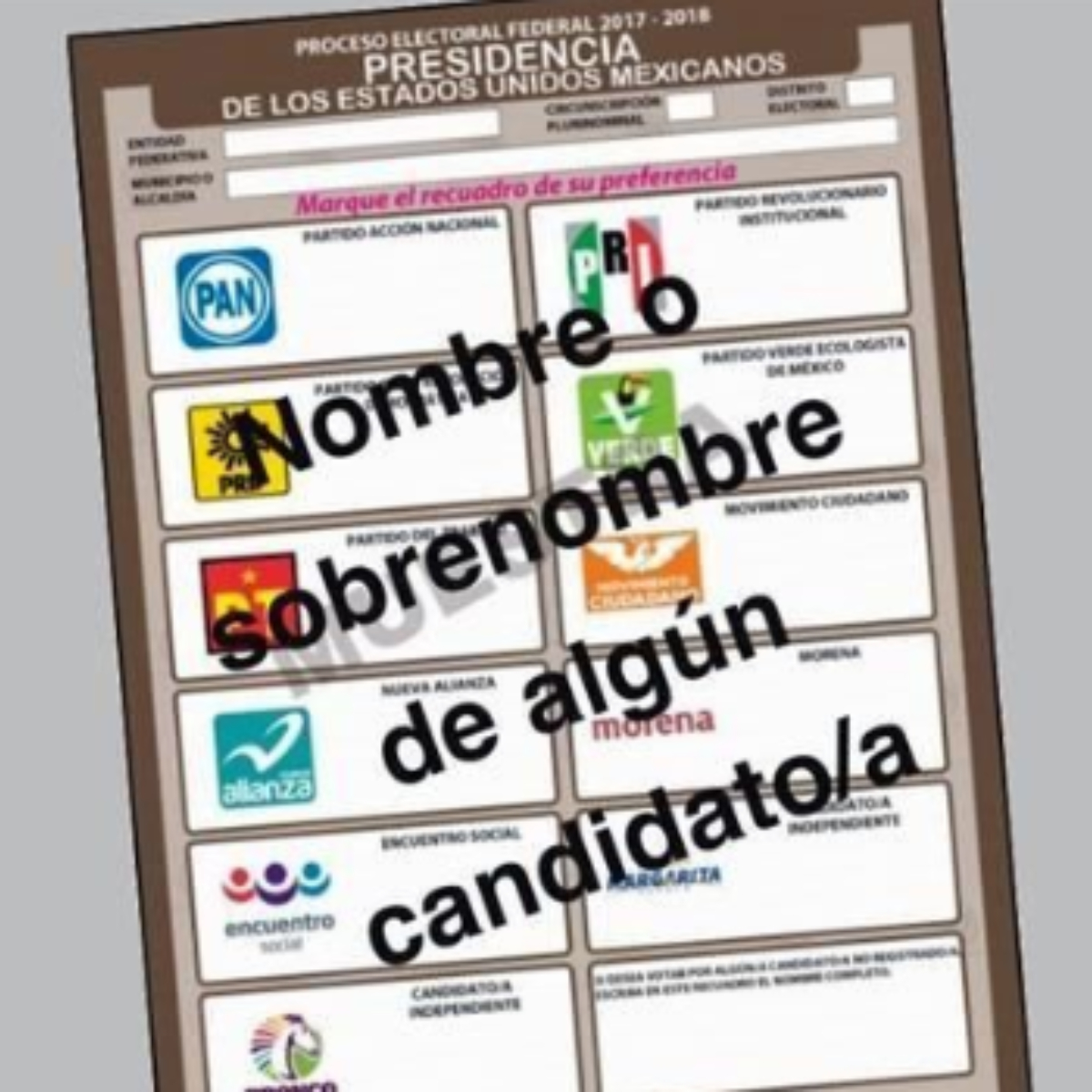 #ÚltimaHora: INE validará votos si la boleta es marcada con nombres o apodos