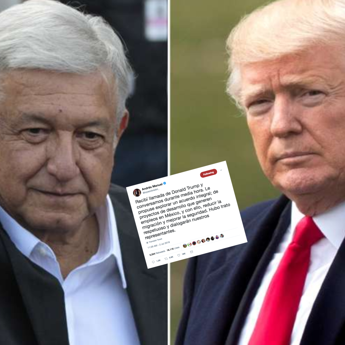 Trump habla con AMLO sobre migración y seguridad