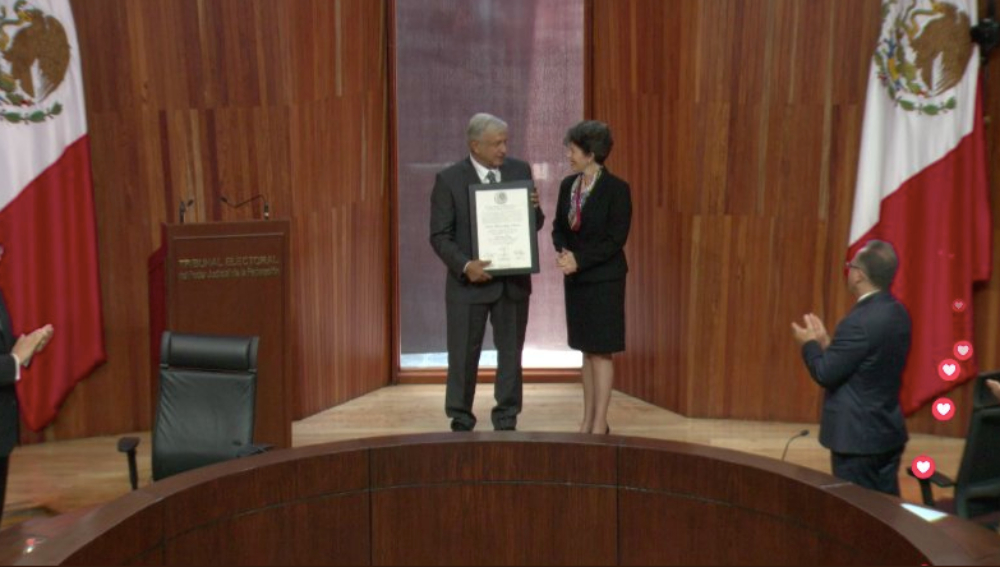 #NuevoTlatoani: Esto es lo que dijo AMLO al recibir la constancia como presidente electo