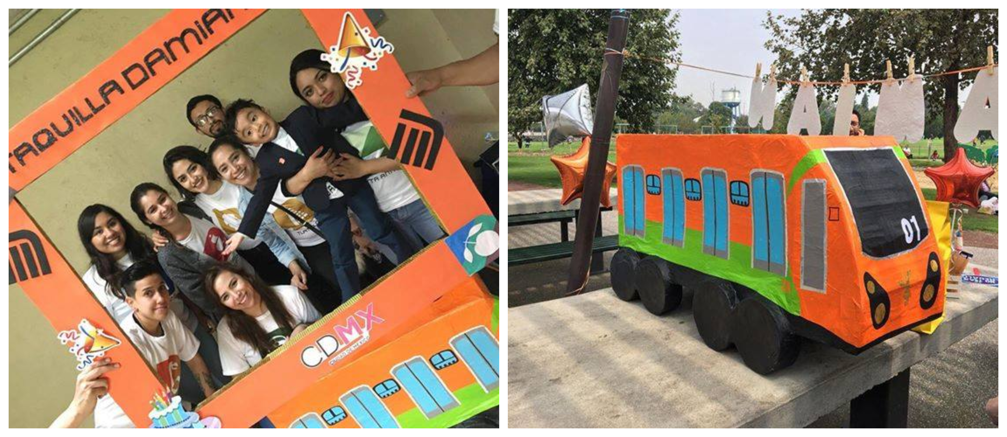 Este niño es tan fan del Metro que hizo una fiesta temática al respecto
