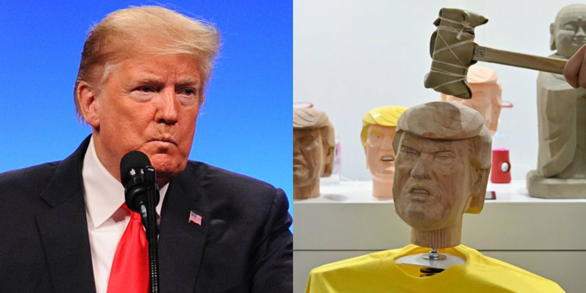 Japoneses lanzan un Trump al que le puedes dar martillazos para reducir el estrés