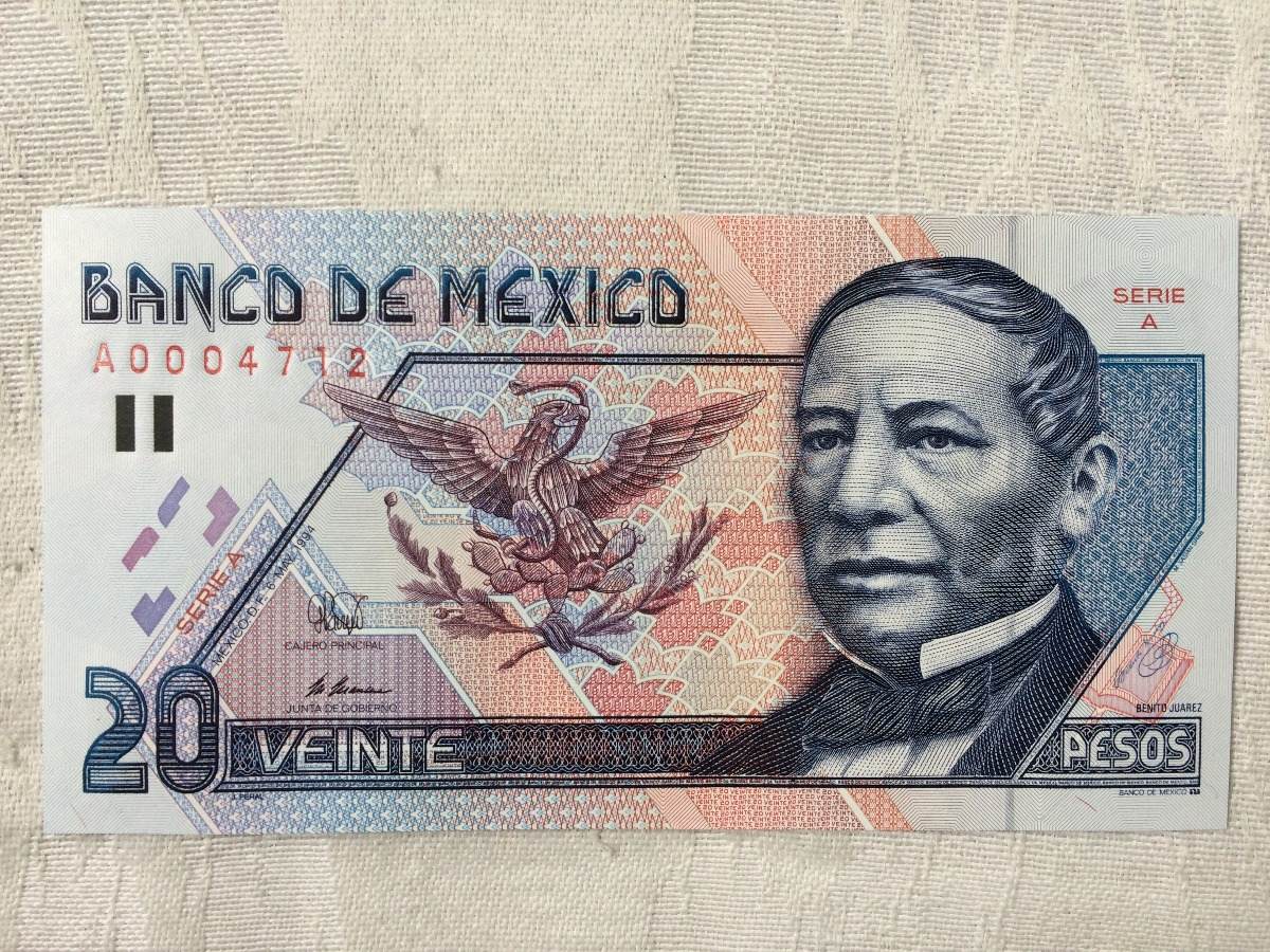 Billetes De Un Peso Mexicanos Antiguos 0256