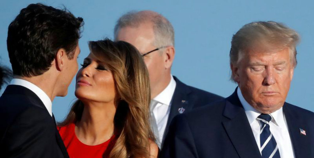 Lo que se esconde detrás del beso entre Melania Trump y Trudeau