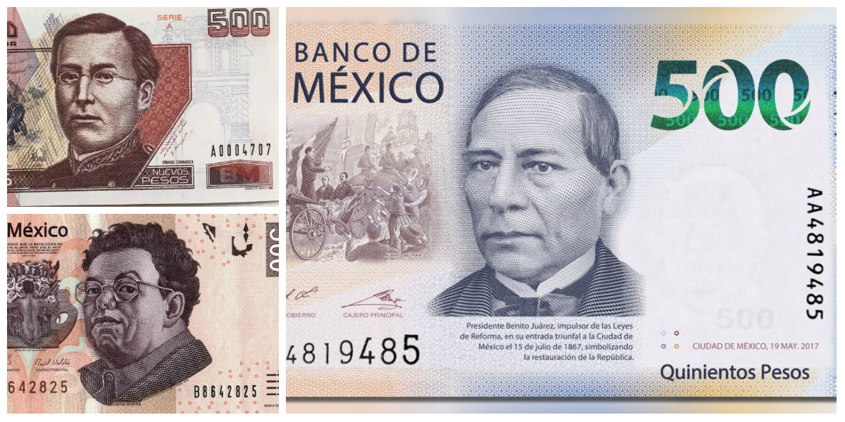 Así han cambiado los billetes mexicanos a lo largo de los años